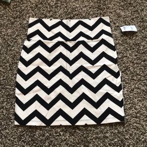 Chevron pencil skirt
